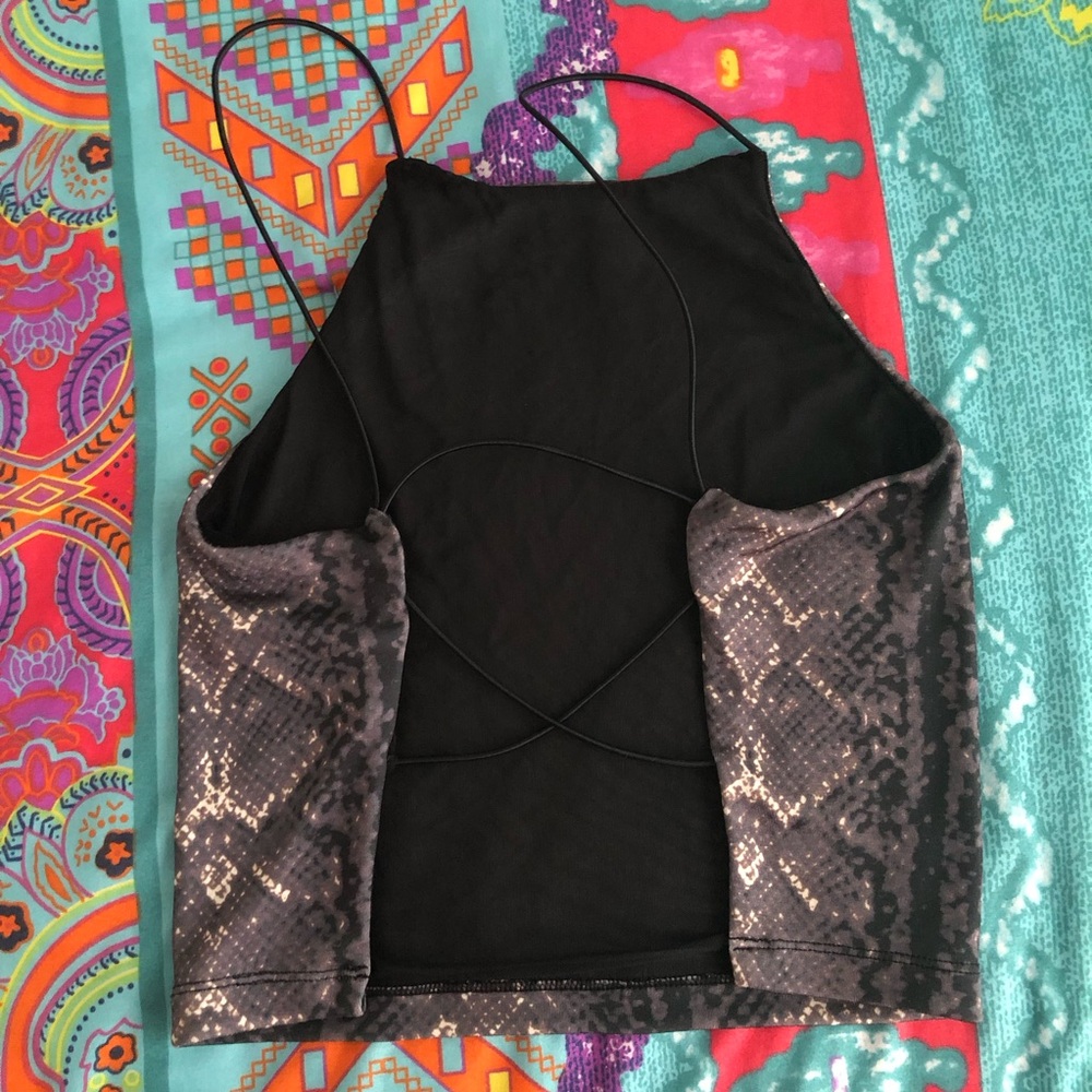 Urban Outfitters - snakeskin open back top - Picture 2 of 4